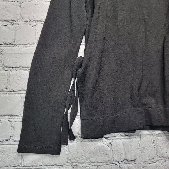 Proenza Schouler Wool Blend Black Tie Side Accent Sweater Top Size L - Picture 6 of 14